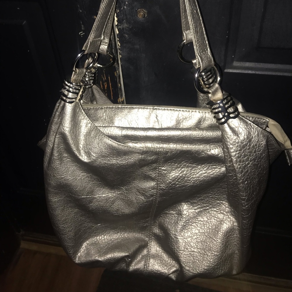 metallic shoulder purse